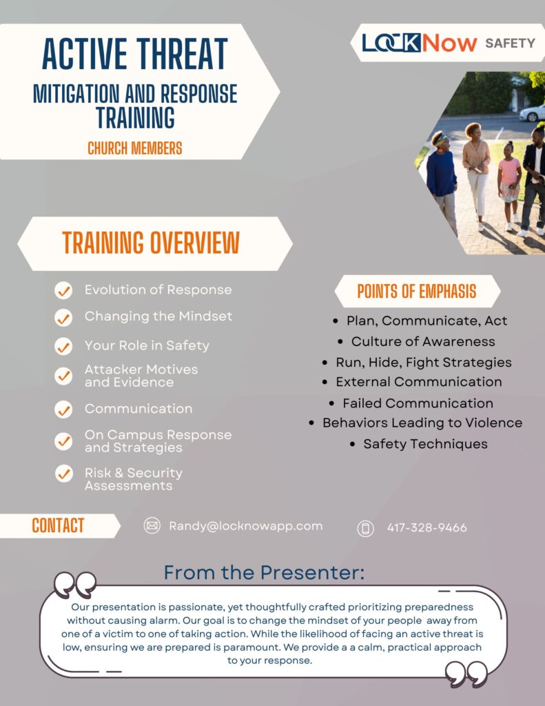 Church Security: Building a Culture of Safety Church Training