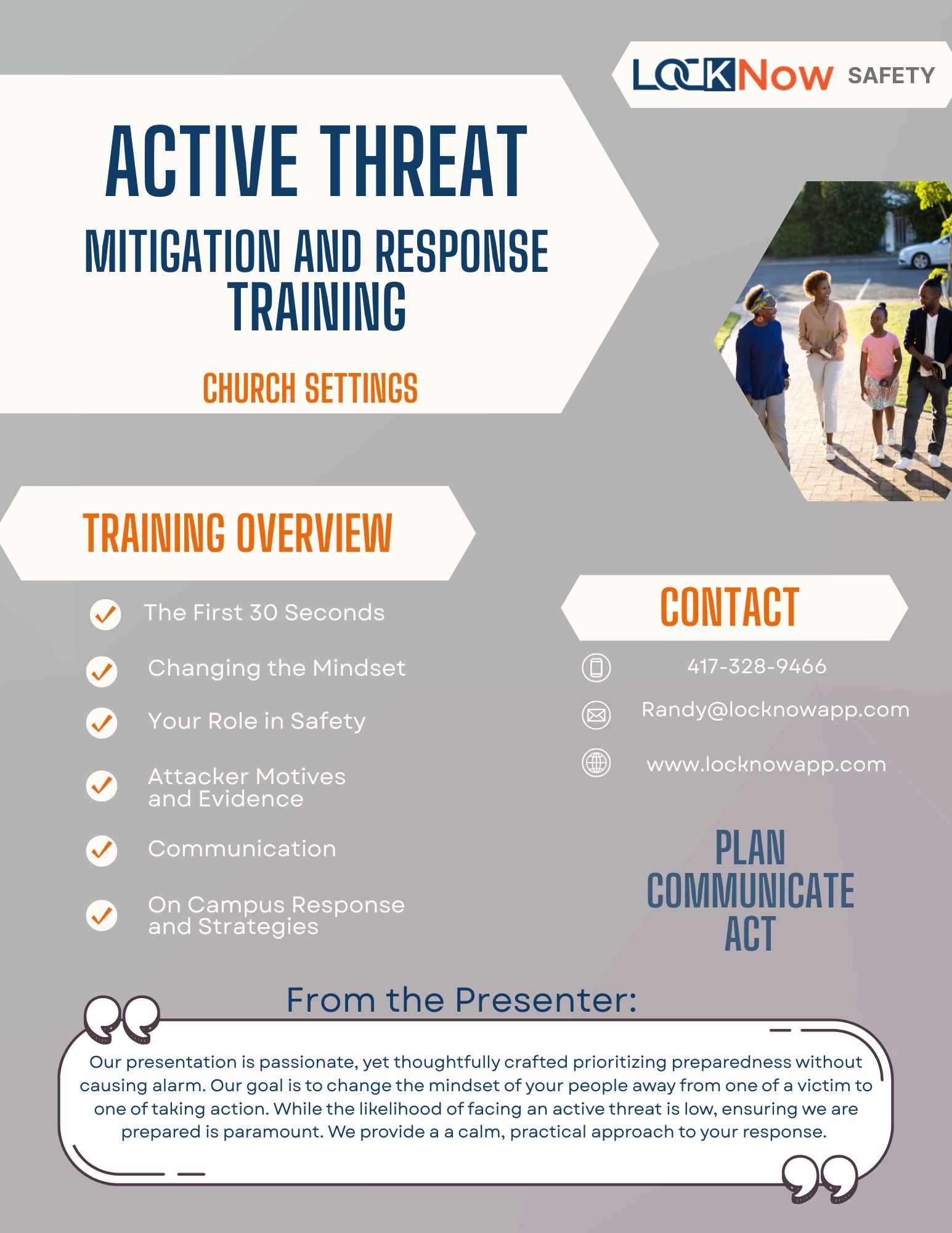 School Training Flyer