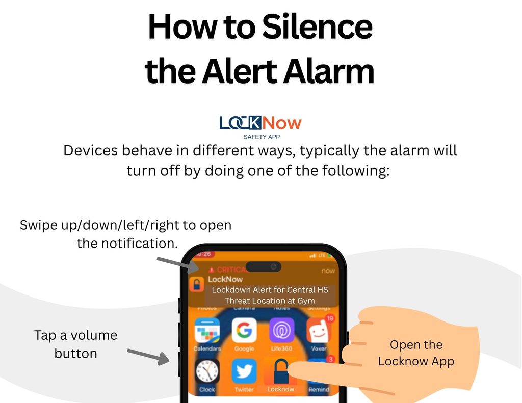 LockNow Central Silencing the Alert Alarm